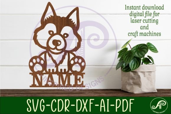 Download Cute Wolf Name Sign Svg Laser Cut - Svg Collection
