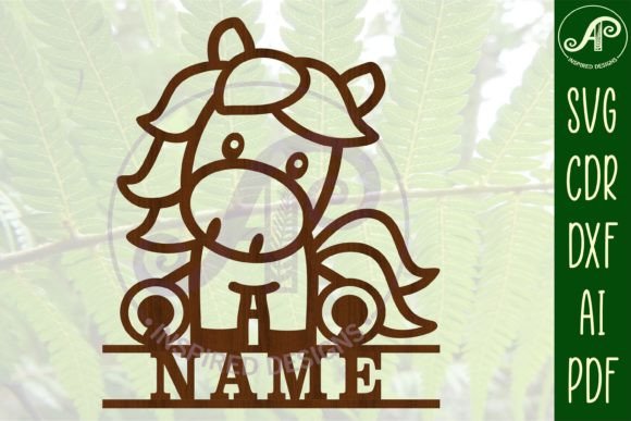 Download Cute Horse Name Sign SVG Cut File - Svg Collection