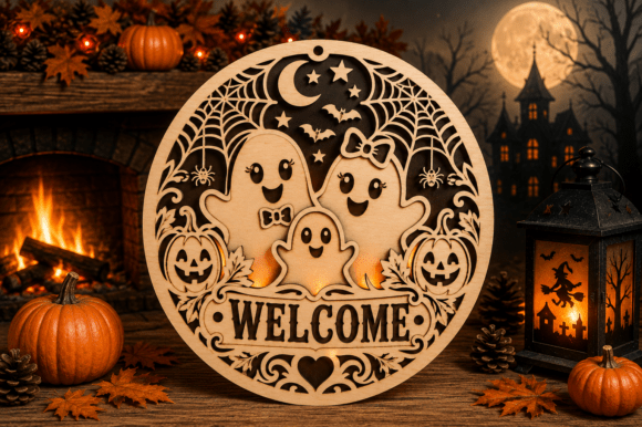 Download Ghost Halloween Welcome Sign Laser Cut - Welcome sign laser cut Collection