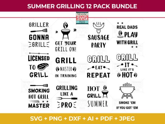 Download Summer Grilling Svg Bundle for Cricut - Svg Collection
