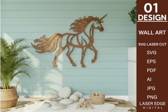 Download Unicorn Laser Cut SVG Design Wall Decor - Svg Collection