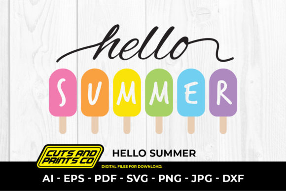 Download Hello Summer Popsicles SVG, Summer Sign - Svg Collection