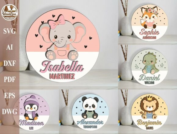Download Baby Nursery Round Sign SVG Bundle - Svg Collection