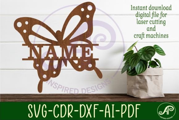 Download Butterfly Name Sign Svg Laser Cut - Svg Collection
