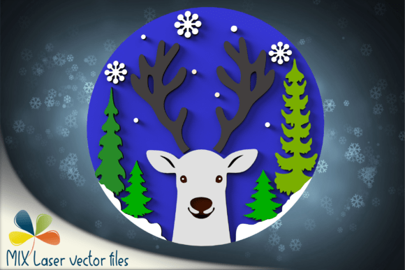 Download Cute Reindeer Sign Laser SVG File - Svg Collection