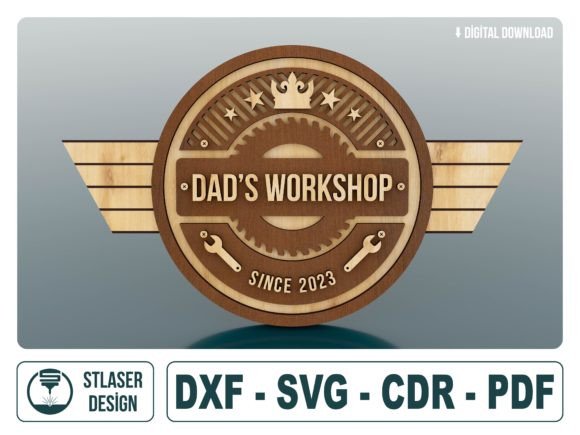 Download Dad’s Workshop Sign Laser Cut Svg Files - Svg Collection