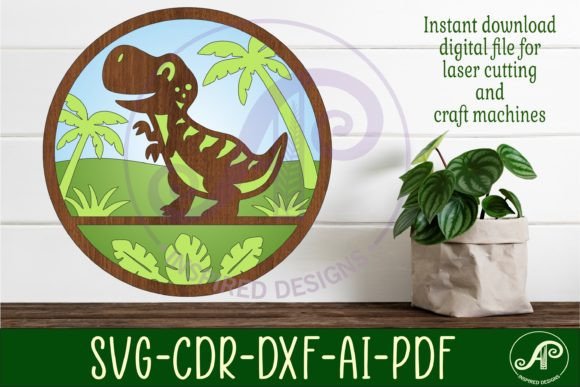 Download T Rex Dinosaur Layered Wall Sign Svg - Svg Collection