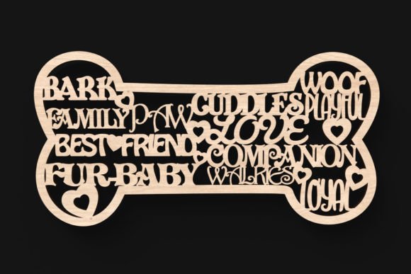 Download Dog Bone Words Sign Svg Laser Cut Files - Svg Collection