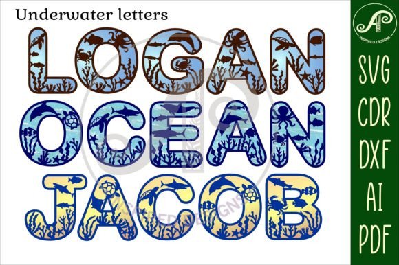 Download Underwater Letter Alphabet Set. 47 SVG - Svg Collection
