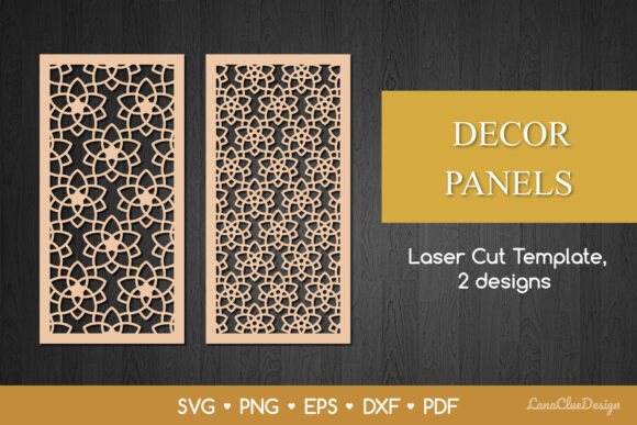 Download Vertical Decor Panels SVG, Laser Cut DXF - Svg Collection