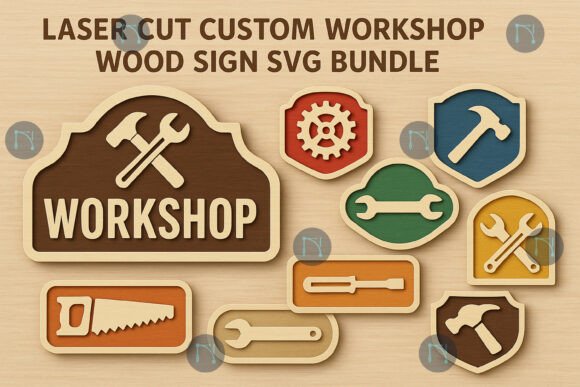 Download Laser Cut Custom Workshop Wood Sign SVG - Svg Collection