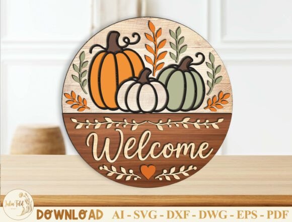 Download Fall Welcome Sign Laser Cut File SVG - Svg Collection