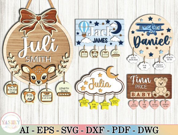 Download Personalized Baby Name Sign SVG Bundle - Svg Collection
