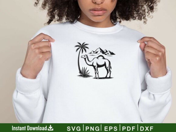 Download Desert Landscape SVG, Camel Silhouette - Svg Collection