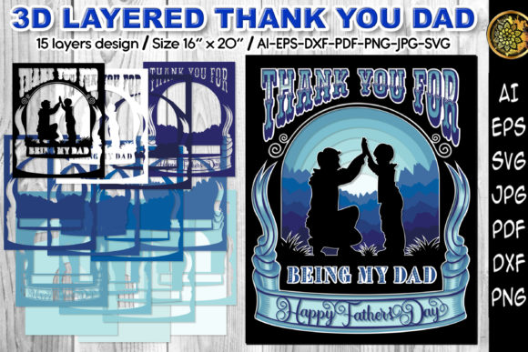 Download 3D Layered SVG Fathers Day Gift Papercut - Layered svg Collection