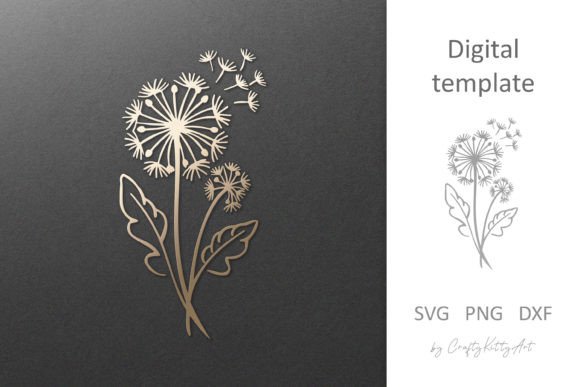 Download Dandelion Flower SVG, Paper &amp; Laser Cut - Svg Collection
