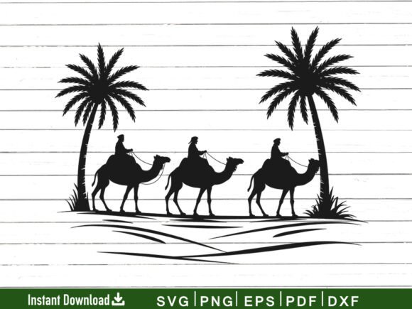 Download Desert Landscape SVG, Camel Silhouette - Svg Collection