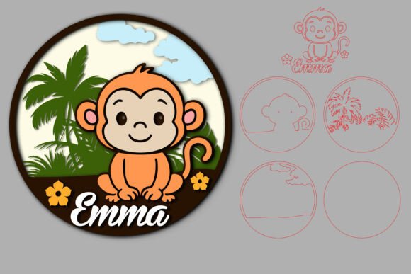 Download Monkey Baby Name Sign SVG - Svg Collection